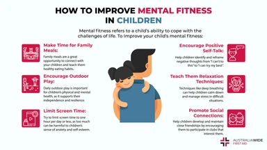 Child with Good Mental Fitness Hugging Father